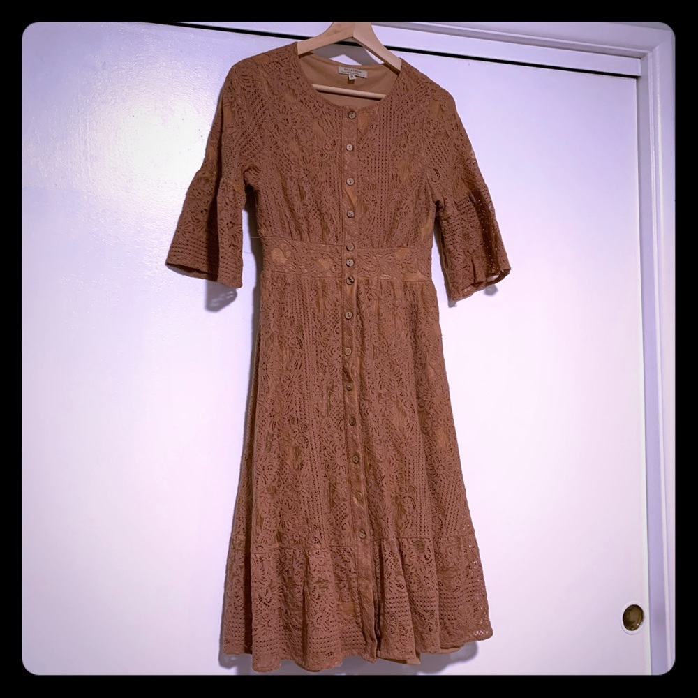 Dusty Rose Lace Dress